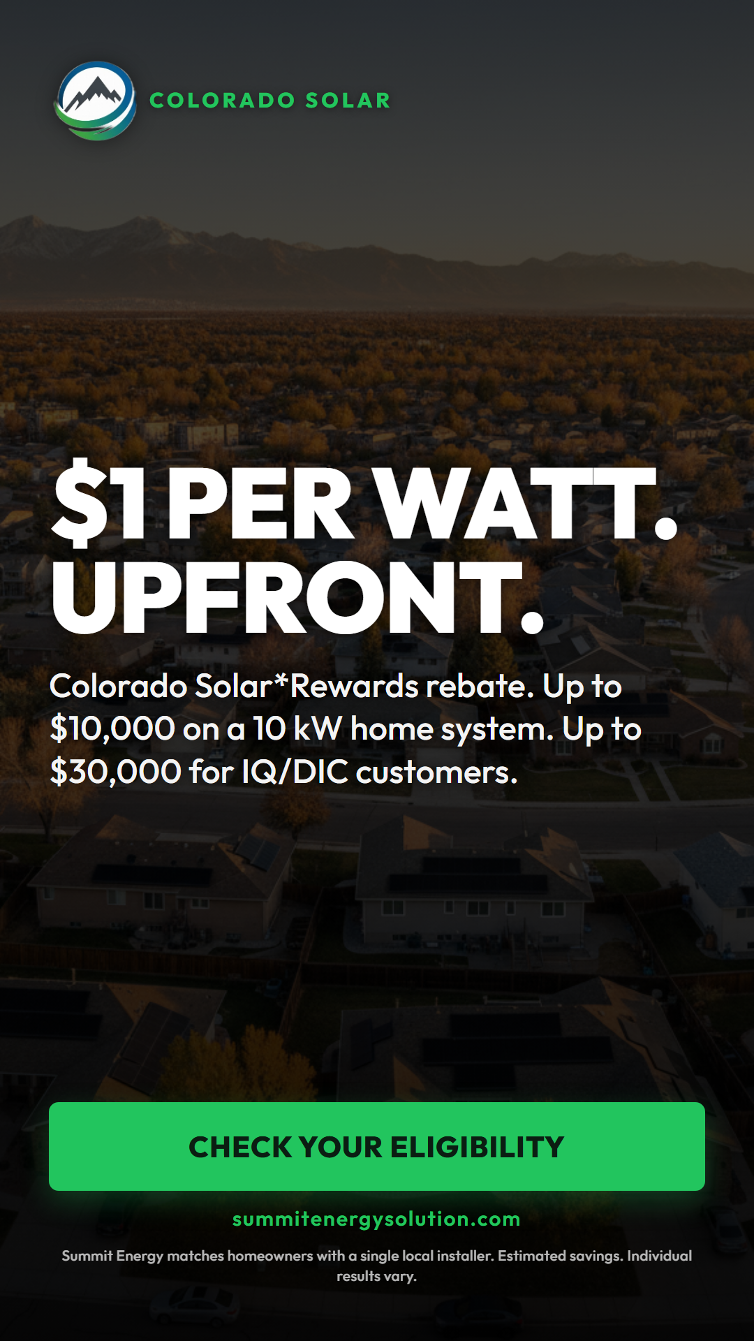 Colorado story rebate focus